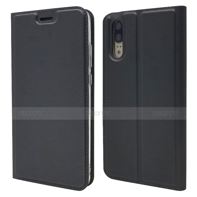 Handytasche Stand Schutzhülle Leder Hülle L04 für Huawei P20 Schwarz