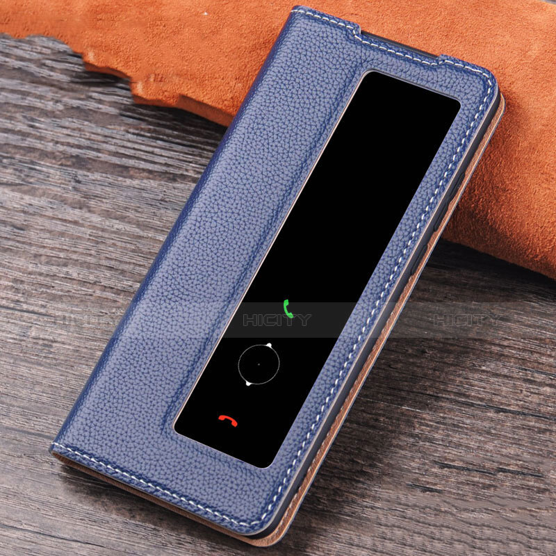 Handytasche Stand Schutzhülle Leder Hülle L04 für Huawei P30 Blau