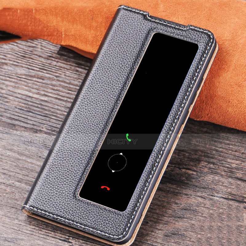 Handytasche Stand Schutzhülle Leder Hülle L04 für Huawei P30 Schwarz