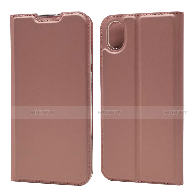 Handytasche Stand Schutzhülle Leder Hülle L04 für Huawei Y5 (2019) Rosegold Plus