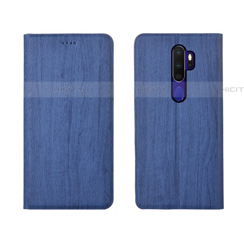 Handytasche Stand Schutzhülle Leder Hülle L04 für Oppo A11X Blau