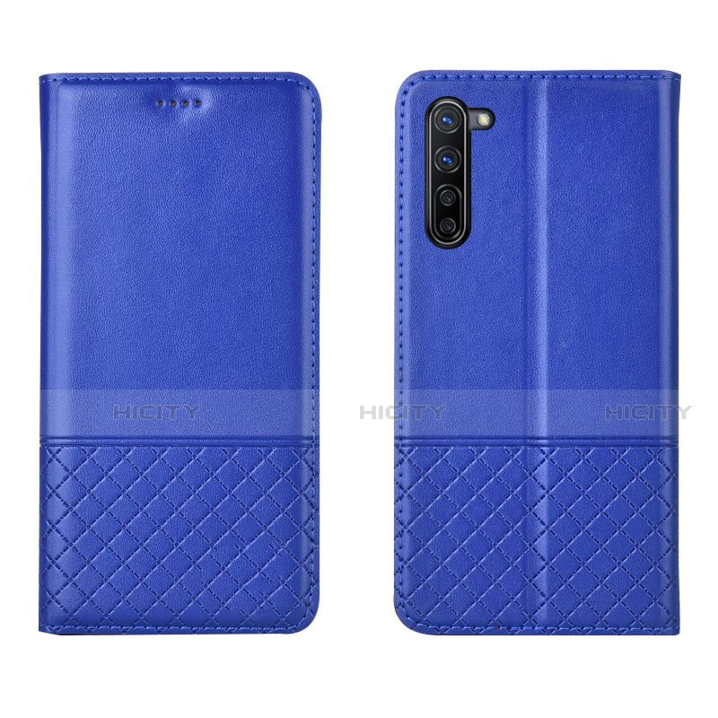 Handytasche Stand Schutzhülle Leder Hülle L04 für Oppo K7 5G Blau