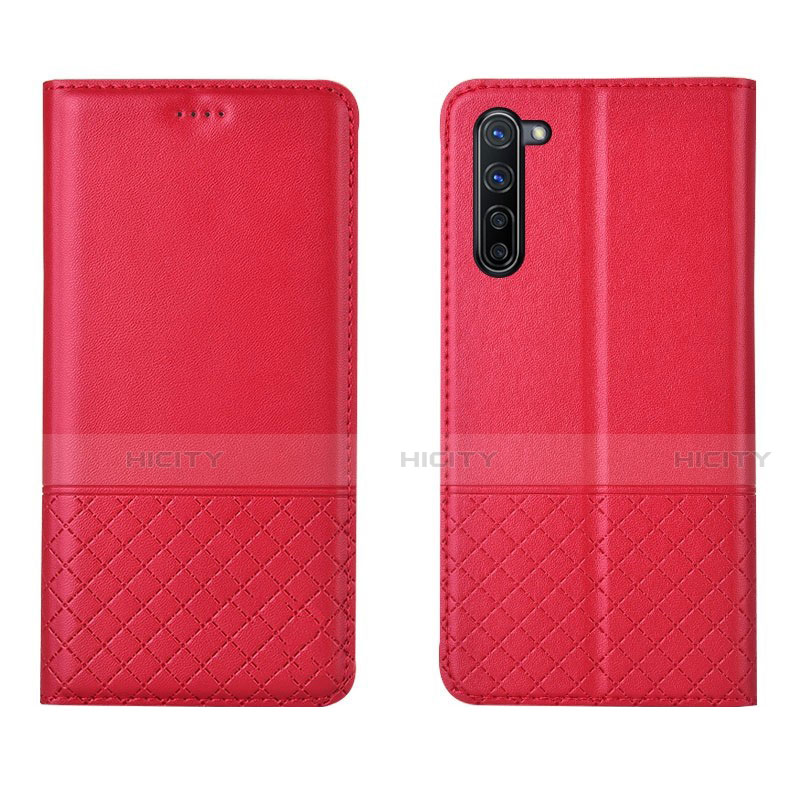 Handytasche Stand Schutzhülle Leder Hülle L04 für Oppo K7 5G Rot