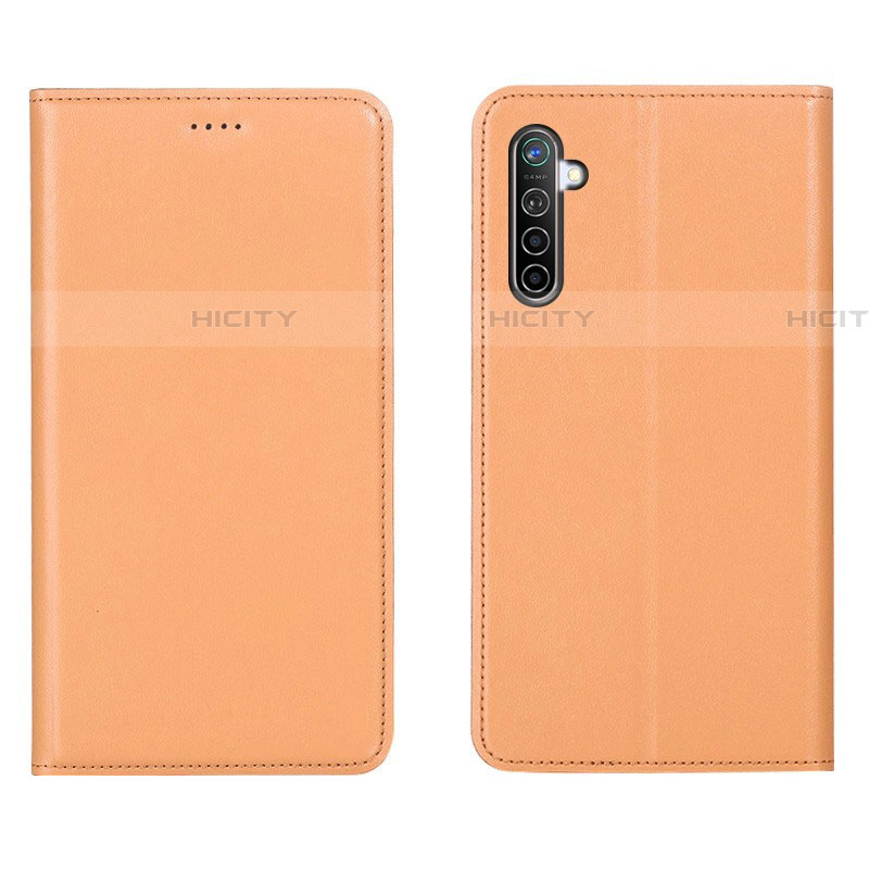 Handytasche Stand Schutzhülle Leder Hülle L04 für Realme X2 Orange