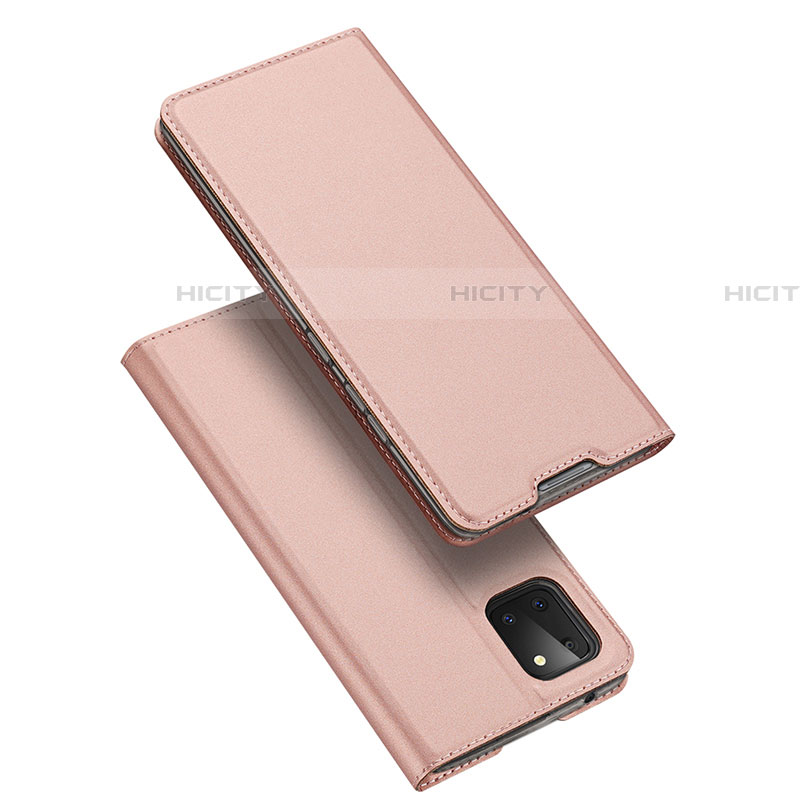 Handytasche Stand Schutzhülle Leder Hülle L04 für Samsung Galaxy A81 Rosegold