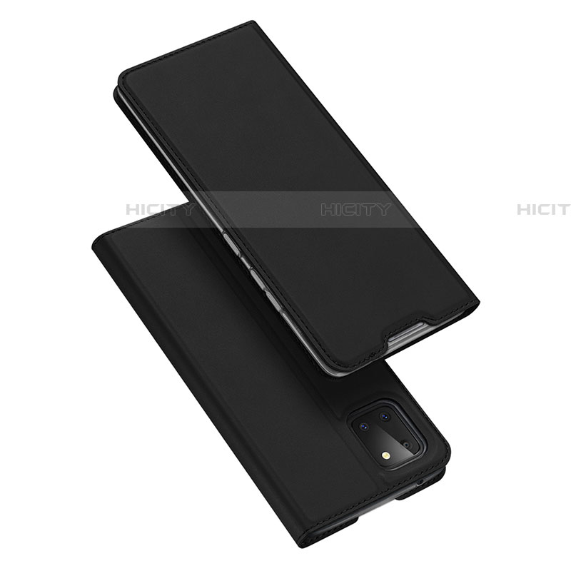 Handytasche Stand Schutzhülle Leder Hülle L04 für Samsung Galaxy A81 Schwarz