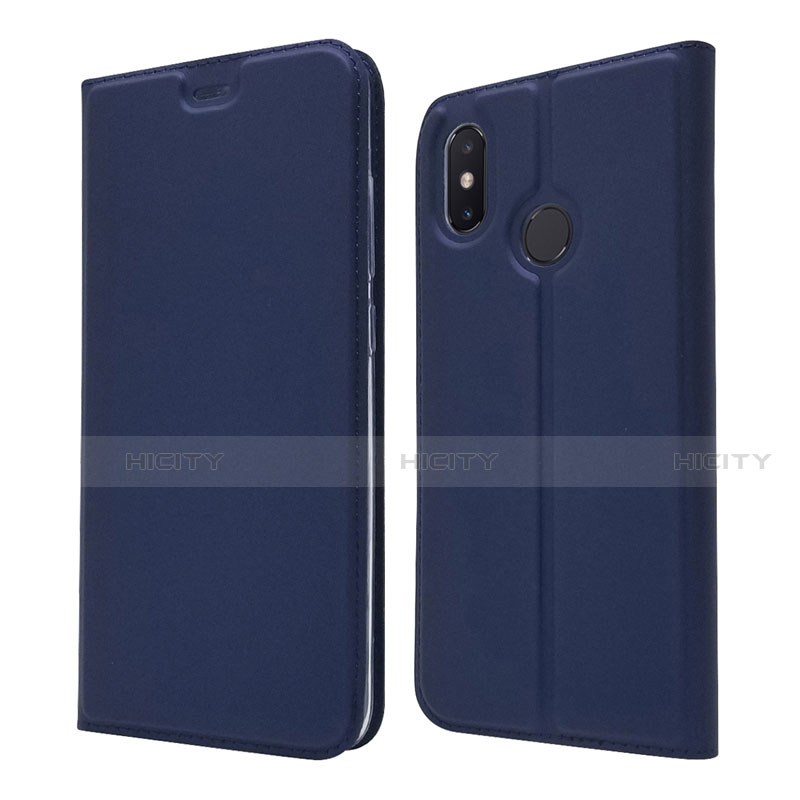 Handytasche Stand Schutzhülle Leder Hülle L04 für Xiaomi Mi 8 Blau