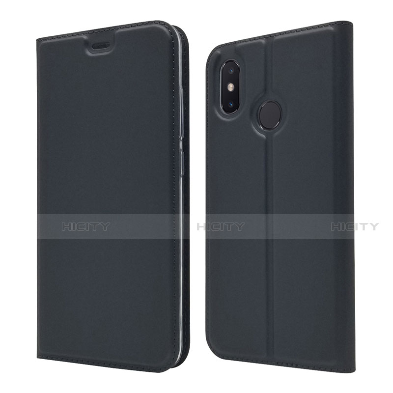 Handytasche Stand Schutzhülle Leder Hülle L04 für Xiaomi Mi 8 Schwarz