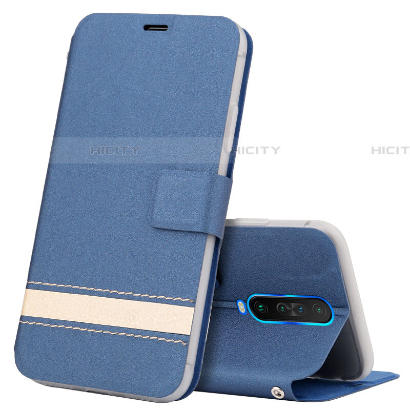 Handytasche Stand Schutzhülle Leder Hülle L04 für Xiaomi Poco X2 Blau