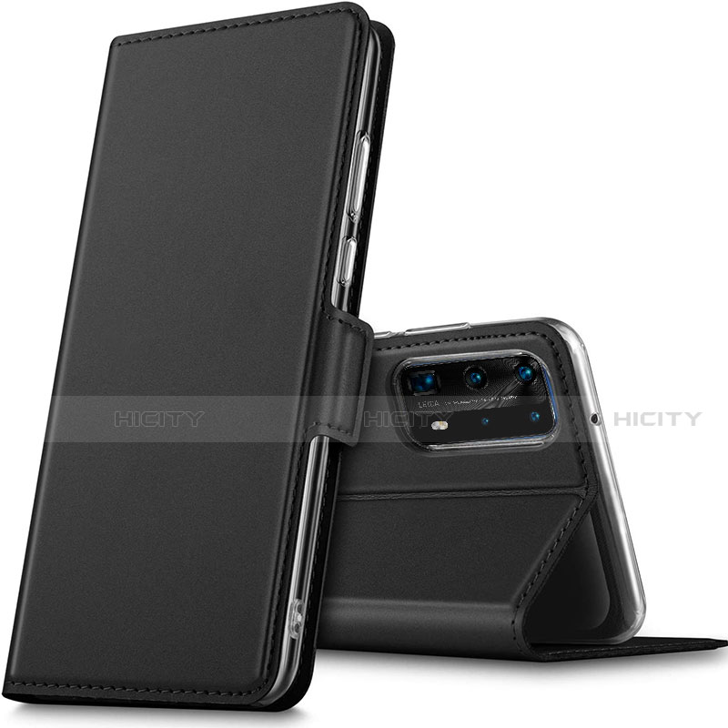 Handytasche Stand Schutzhülle Leder Hülle L05 für Huawei P40 Pro+ Plus Schwarz