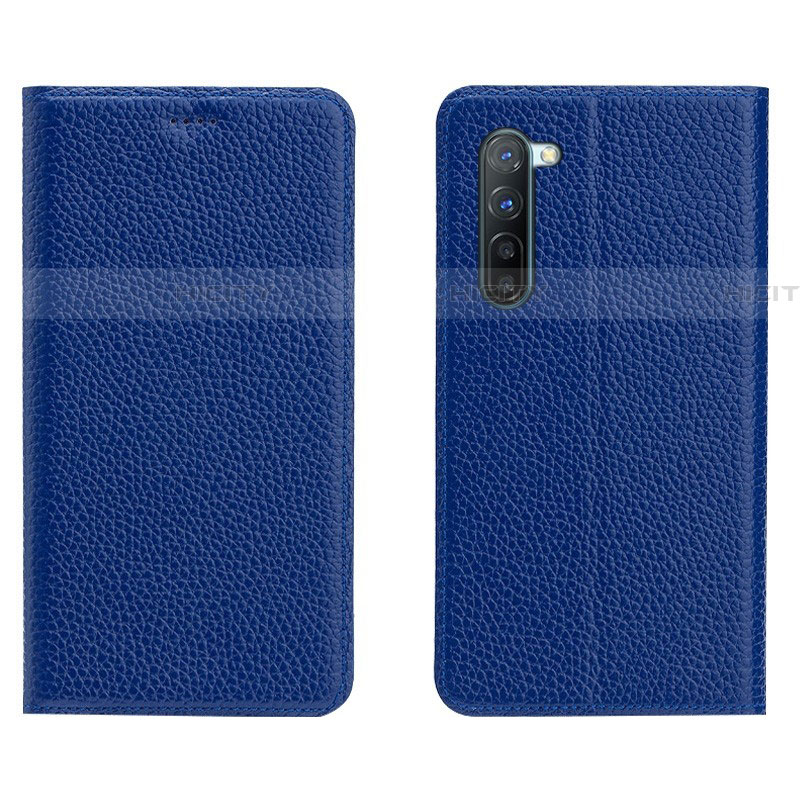 Handytasche Stand Schutzhülle Leder Hülle L05 für Oppo Find X2 Lite Blau Plus