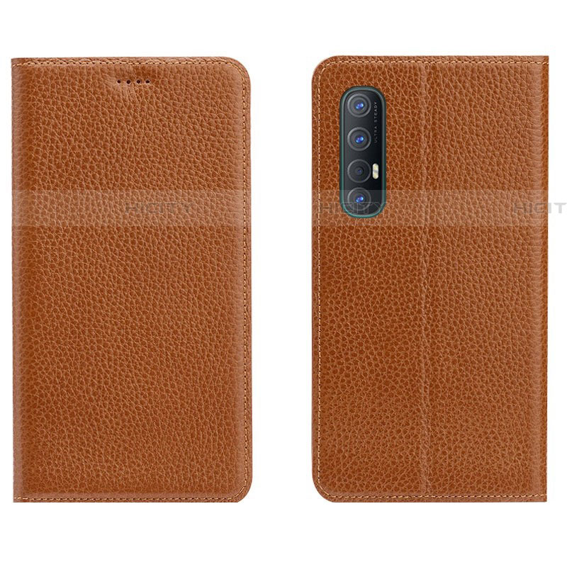 Handytasche Stand Schutzhülle Leder Hülle L05 für Oppo Find X2 Neo Orange Plus