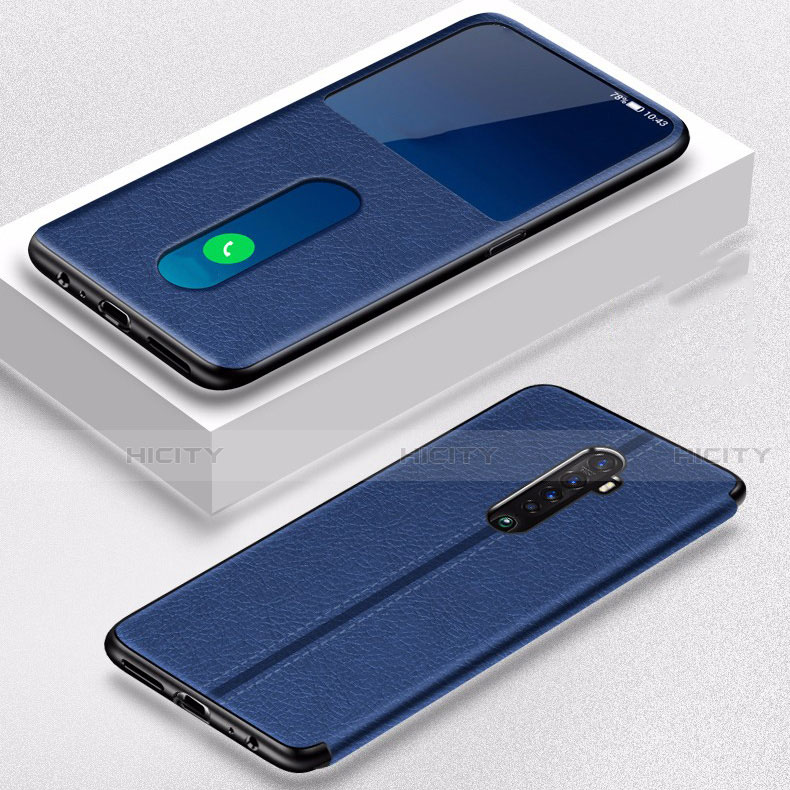 Handytasche Stand Schutzhülle Leder Hülle L05 für Oppo Reno2 Blau