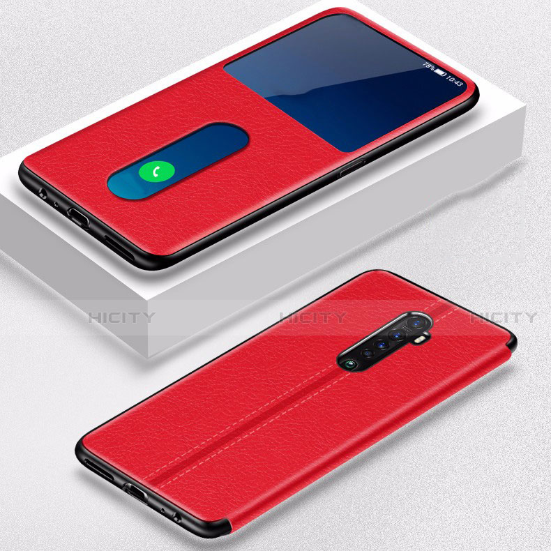 Handytasche Stand Schutzhülle Leder Hülle L05 für Oppo Reno2 Rot Plus