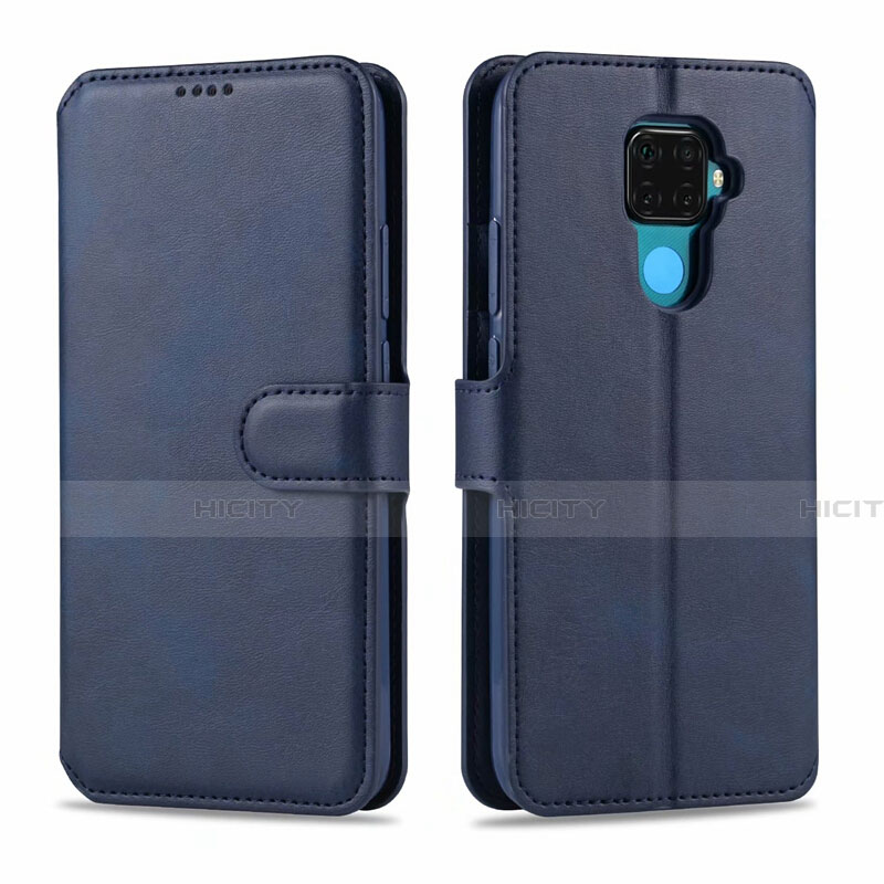 Handytasche Stand Schutzhülle Leder Hülle L06 für Huawei Mate 30 Lite Blau