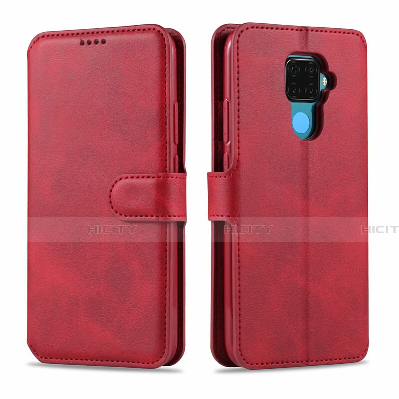 Handytasche Stand Schutzhülle Leder Hülle L06 für Huawei Mate 30 Lite Rot