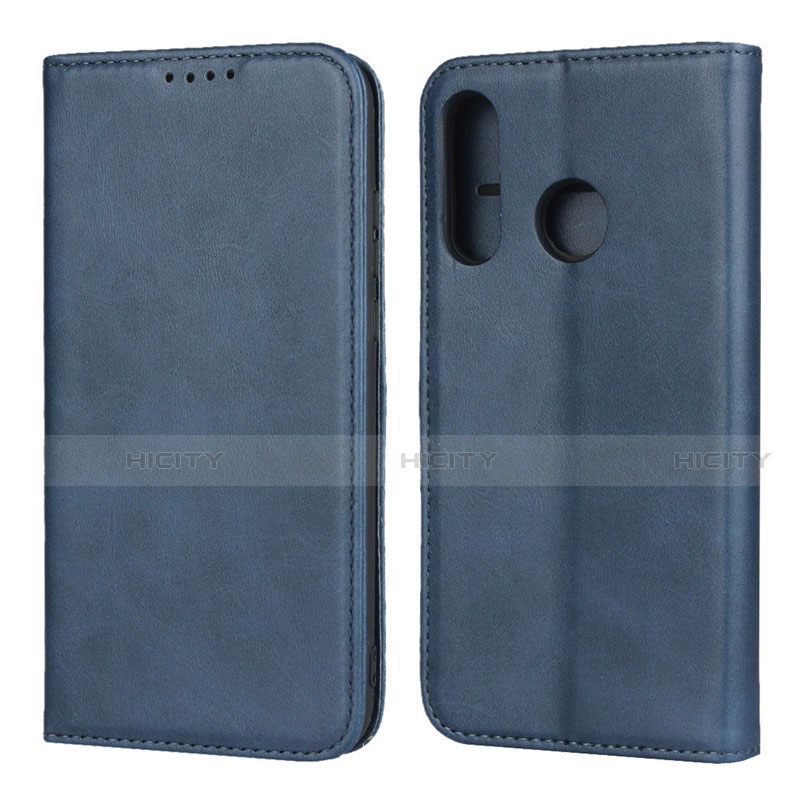 Handytasche Stand Schutzhülle Leder Hülle L06 für Huawei Nova 4e Blau