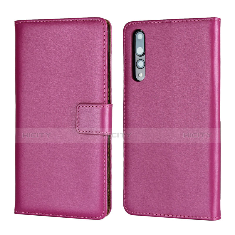 Handytasche Stand Schutzhülle Leder Hülle L06 für Huawei P20 Pro Pink