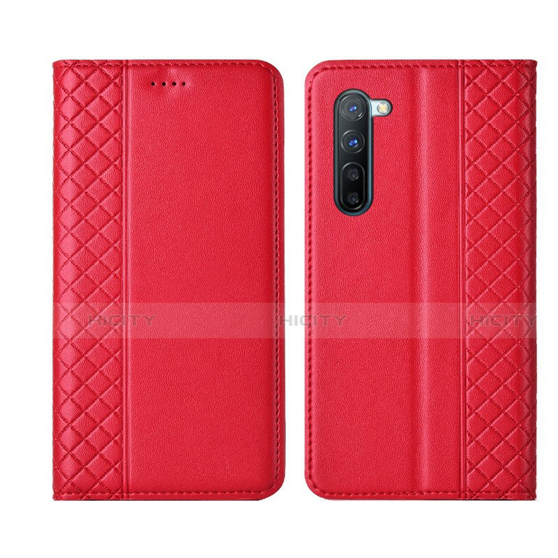 Handytasche Stand Schutzhülle Leder Hülle L06 für Oppo K7 5G Rot