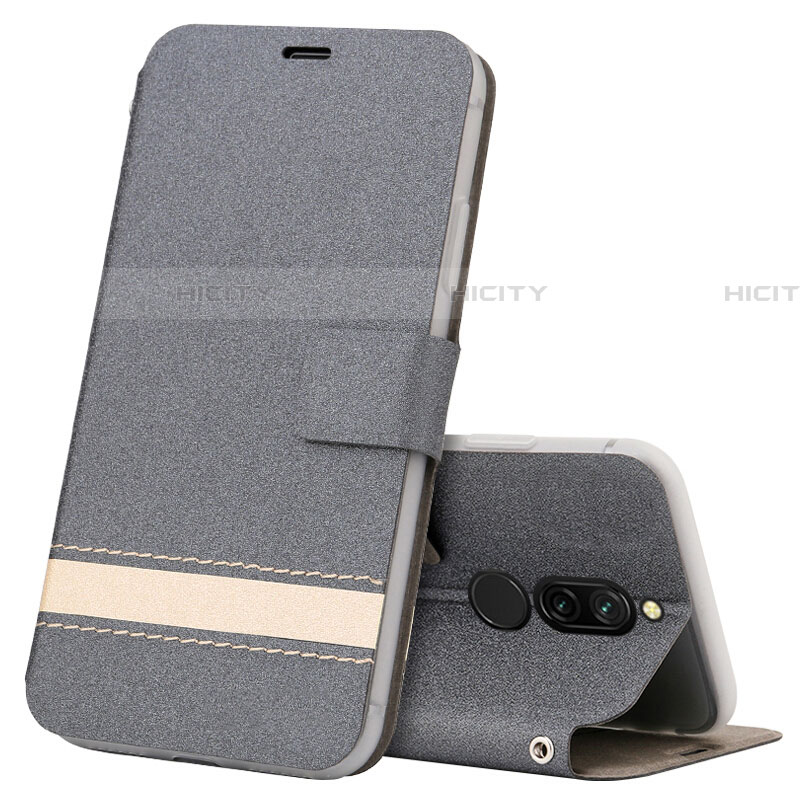 Handytasche Stand Schutzhülle Leder Hülle L06 für Xiaomi Redmi 8 Grau