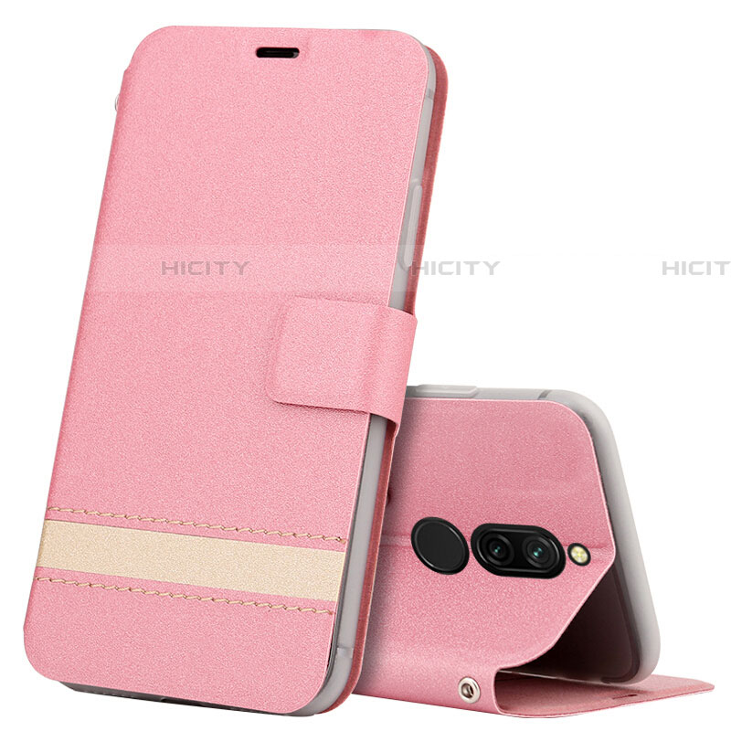 Handytasche Stand Schutzhülle Leder Hülle L06 für Xiaomi Redmi 8 Rosa Plus