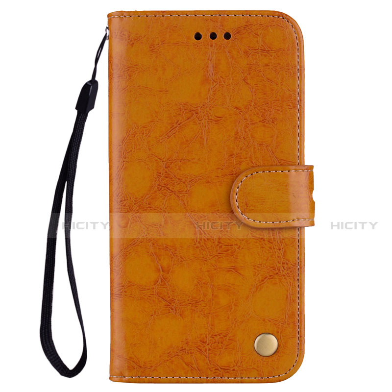 Handytasche Stand Schutzhülle Leder Hülle L07 für Huawei Nova 3e Orange