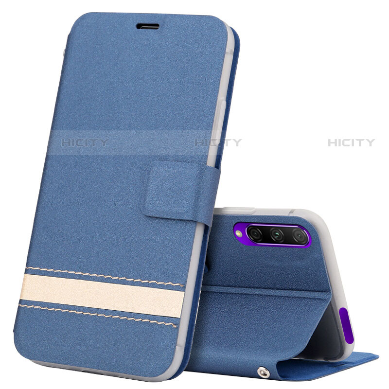 Handytasche Stand Schutzhülle Leder Hülle L07 für Huawei P Smart Pro (2019) Blau Plus