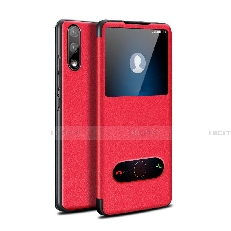 Handytasche Stand Schutzhülle Leder Hülle L07 für Huawei P Smart Z (2019) Rot Plus