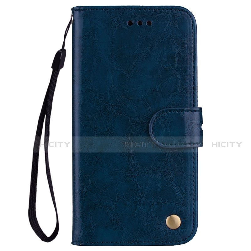 Handytasche Stand Schutzhülle Leder Hülle L07 für Huawei P20 Lite Blau