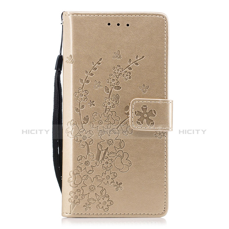 Handytasche Stand Schutzhülle Leder Hülle L08 für Huawei P20 Gold