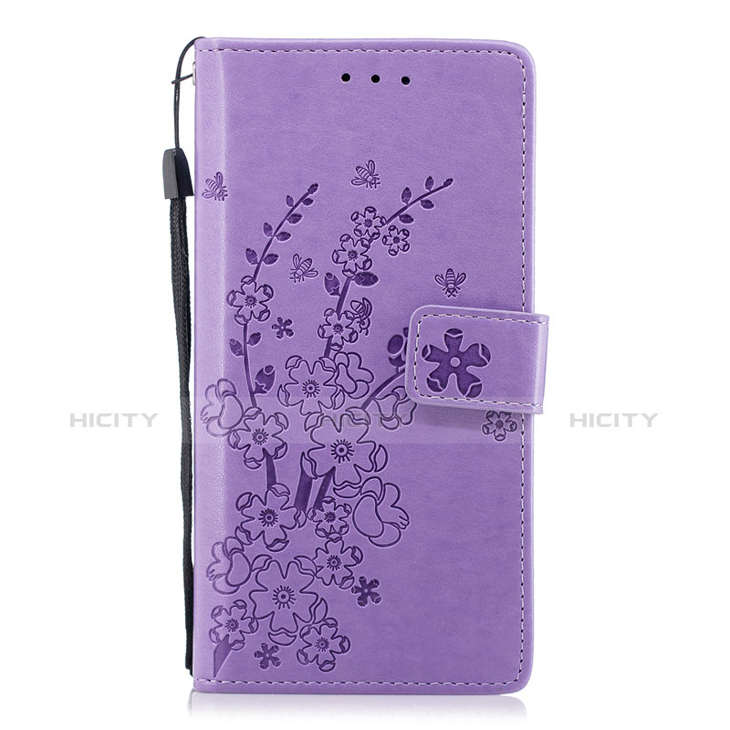 Handytasche Stand Schutzhülle Leder Hülle L08 für Huawei P20 Violett