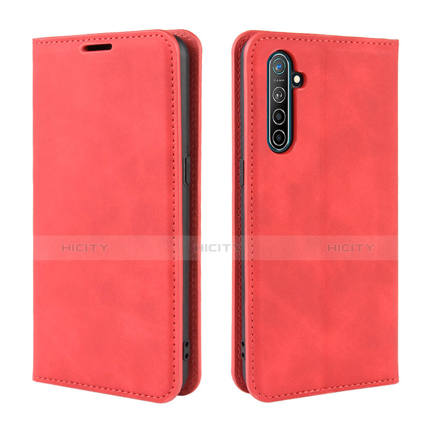 Handytasche Stand Schutzhülle Leder Hülle L08 für Realme XT Rot