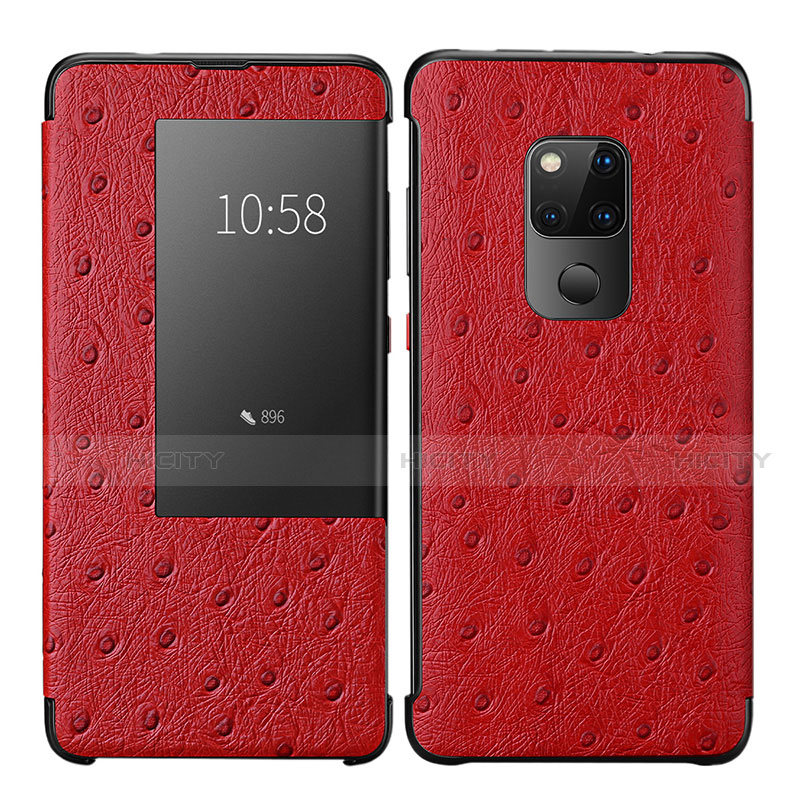 Handytasche Stand Schutzhülle Leder Hülle L09 für Huawei Mate 20 Rot