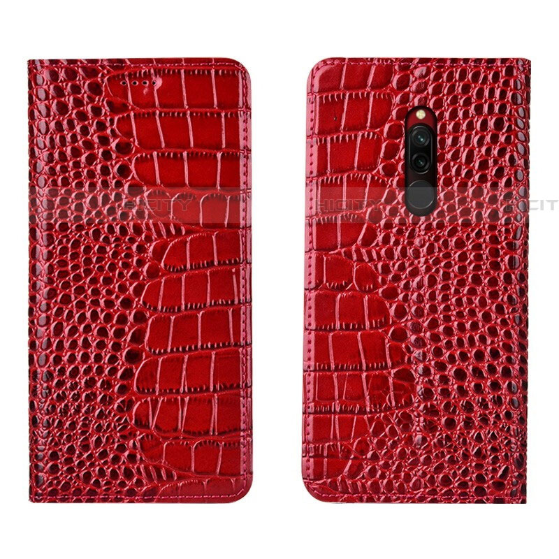 Handytasche Stand Schutzhülle Leder Hülle L10 für Xiaomi Redmi 8 Rot Plus