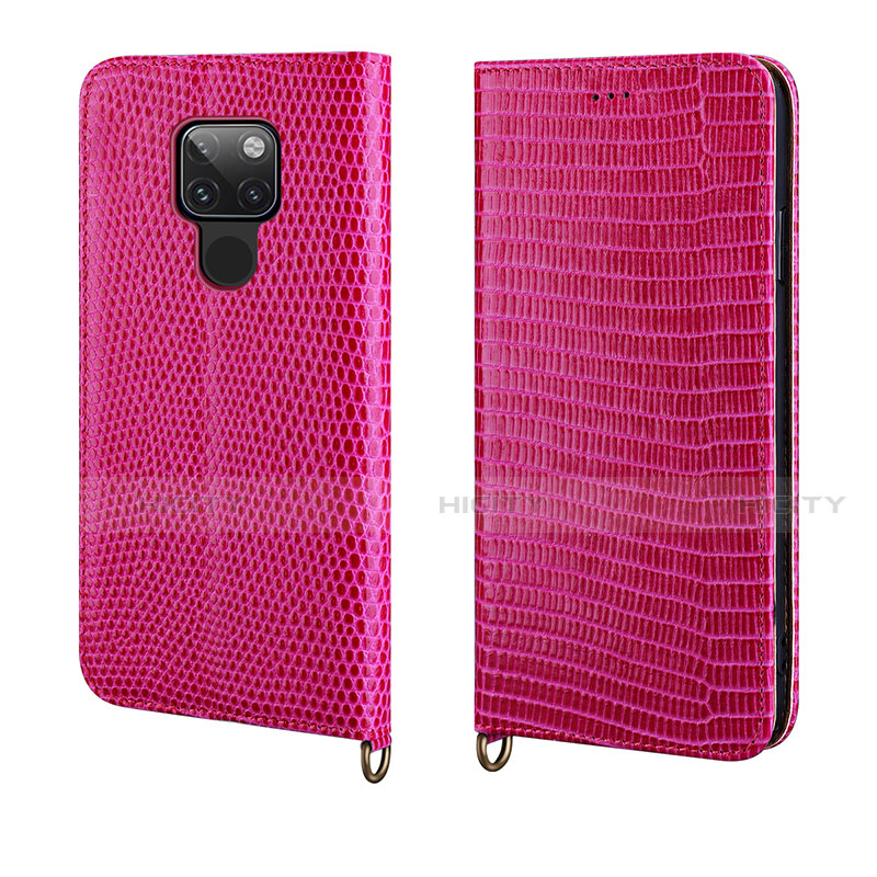 Handytasche Stand Schutzhülle Leder Hülle L11 für Huawei Mate 20 Pink