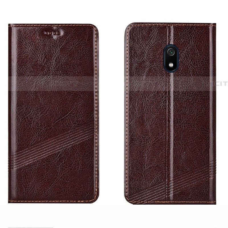 Handytasche Stand Schutzhülle Leder Hülle L15 für Xiaomi Redmi 8A Braun