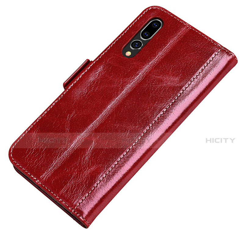 Handytasche Stand Schutzhülle Leder Hülle P01 für Huawei P20 Pro Rot