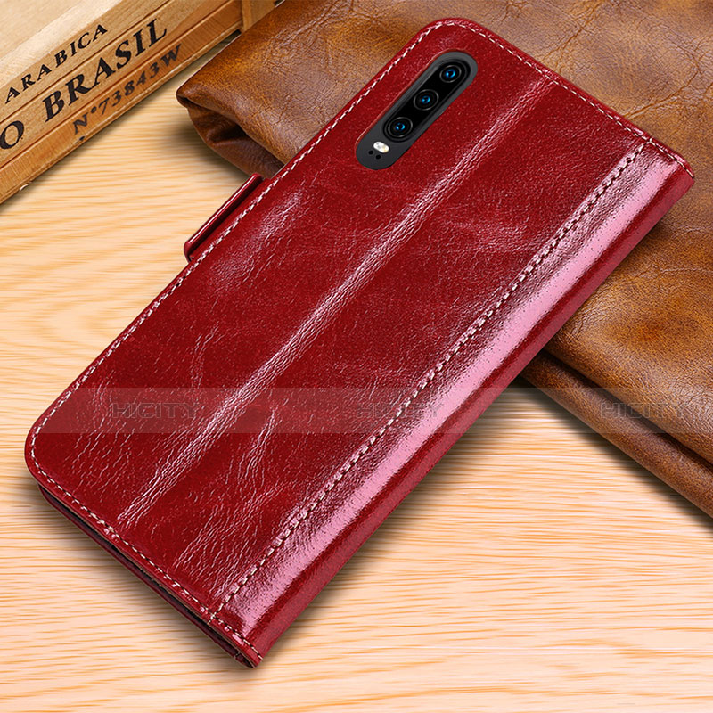 Handytasche Stand Schutzhülle Leder Hülle P01 für Huawei P30 Rot Plus