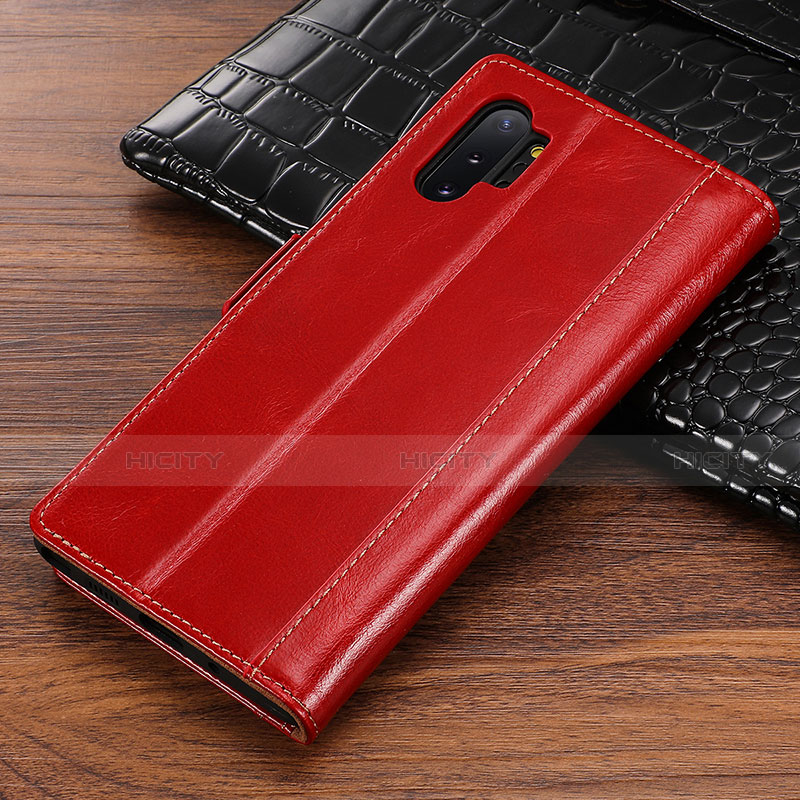 Handytasche Stand Schutzhülle Leder Hülle P01 für Samsung Galaxy Note 10 Plus Rot