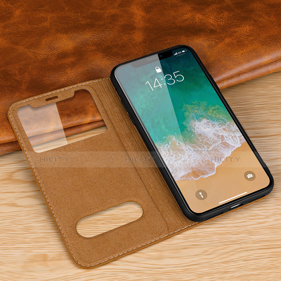 Handytasche Stand Schutzhülle Leder Hülle P02 für Apple iPhone Xs Max groß