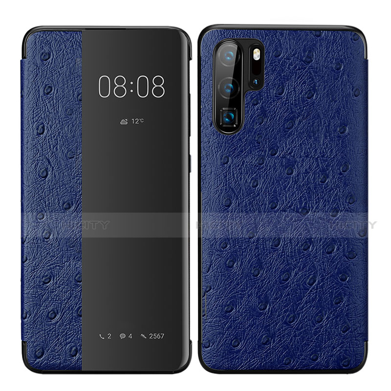 Handytasche Stand Schutzhülle Leder Hülle P02 für Huawei P30 Pro New Edition Blau