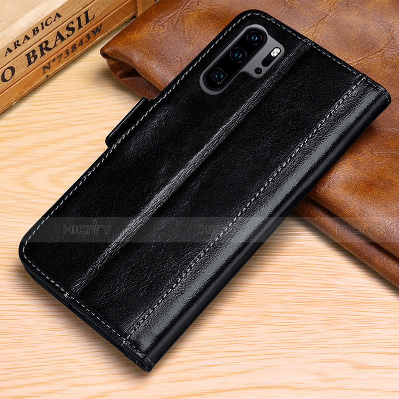 Handytasche Stand Schutzhülle Leder Hülle P03 für Huawei P30 Pro New Edition Schwarz