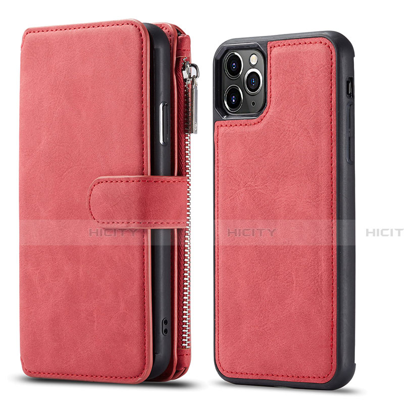 Handytasche Stand Schutzhülle Leder Hülle T01 für Apple iPhone 11 Pro Max Rot Plus