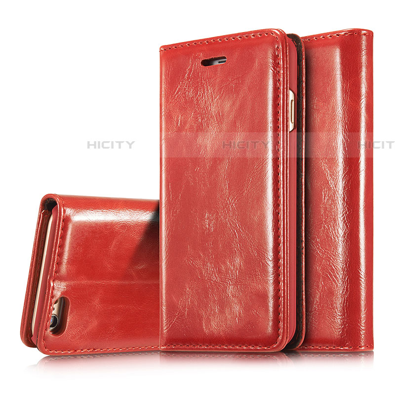 Handytasche Stand Schutzhülle Leder Hülle T01 für Apple iPhone 6 Plus Rot