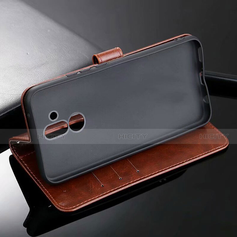 Handytasche Stand Schutzhülle Leder Hülle T01 für Huawei Mate 20 Lite groß