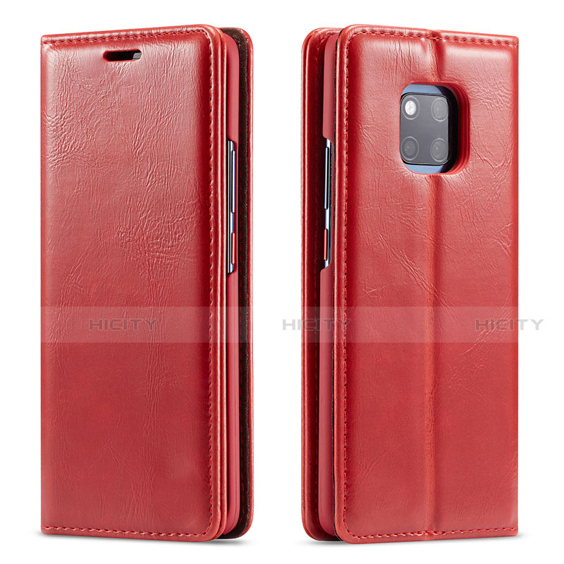 Handytasche Stand Schutzhülle Leder Hülle T01 für Huawei Mate 20 Pro Rot