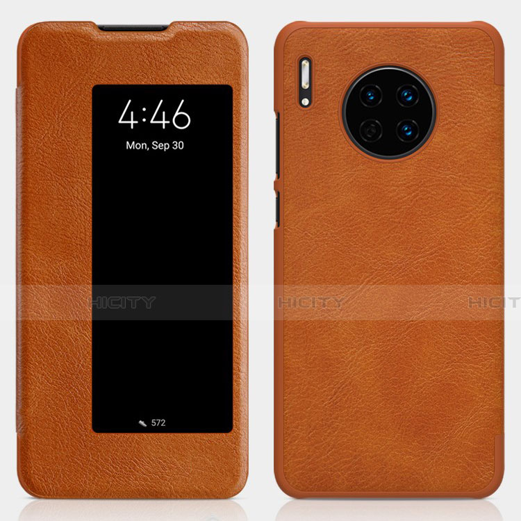 Handytasche Stand Schutzhülle Leder Hülle T01 für Huawei Mate 30 5G Orange Plus