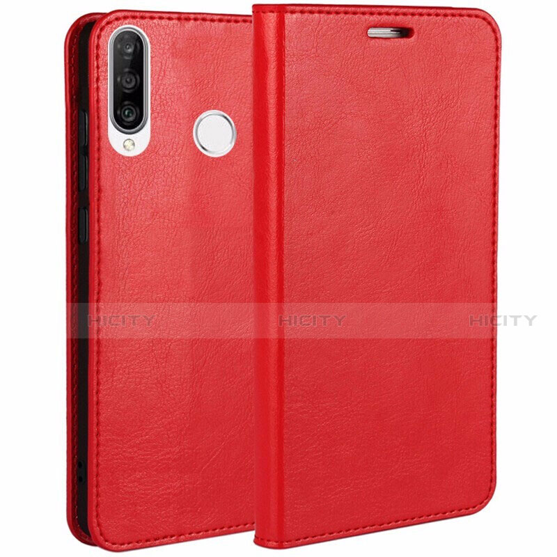 Handytasche Stand Schutzhülle Leder Hülle T01 für Huawei P30 Lite New Edition Rot Plus