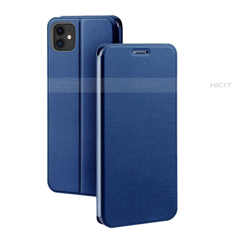 Handytasche Stand Schutzhülle Leder Hülle T02 für Apple iPhone 11 Blau Plus