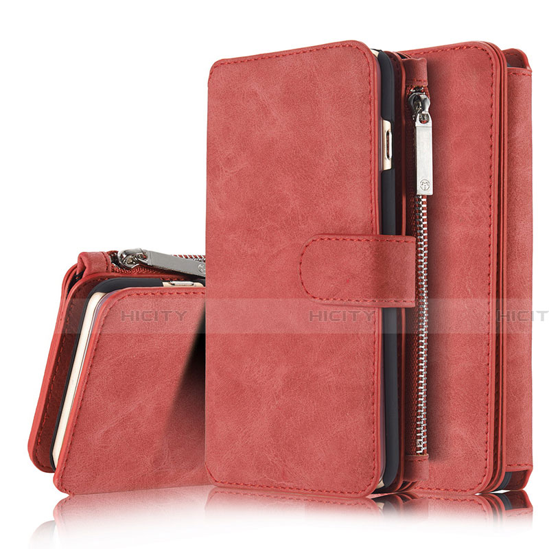 Handytasche Stand Schutzhülle Leder Hülle T02 für Apple iPhone 6S Plus Rot Plus